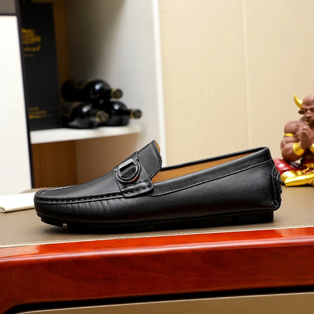 Men's shoes 💰360 🕷🕷【Ferragamo】Ferragamo Popular fashionable casual slip-on shoes🇨🇳Official website counter 1:1 production, original mold opening💯Good quality visible, imported high-end first-layer calfskin, luxurious pigskin lining🌿Very clear texture, high-quality waterproof, non-slip and wear-resistant outsole🎋High quality and low price, truly handmade🍓Color, code number 38-45